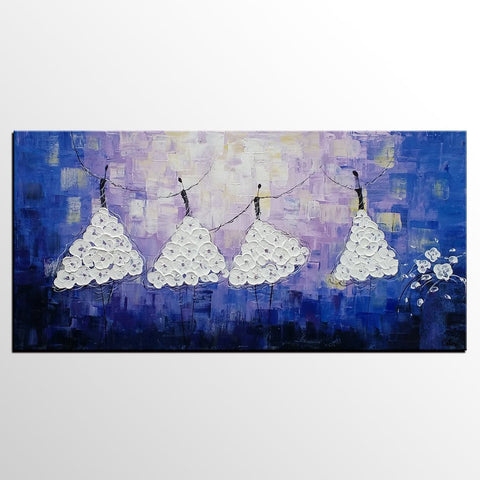 Acrylic Abstract Art, Ballet Dancer Painting, Contemporary Artwork, Art for Sale, Simple Abstract Painting-Silvia Home Craft