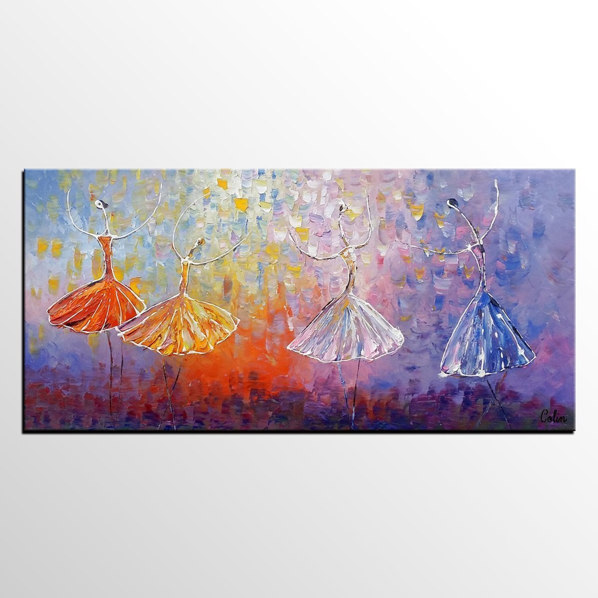 Painting on Sale, Ballet Dancer Art, Abstract Art Painting, Canvas Wall Art, Bedroom Wall Art, Canvas Art, Modern Art, Contemporary Art-Silvia Home Craft