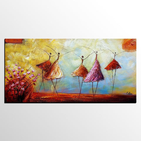 Contemporary Artwork, Ballet Dancer Painting, Abstract Artwork, Painting for Sale, Original Painting-Silvia Home Craft