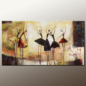 Abstract Art, Contemporary Wall Art, Modern Art, Ballet Dancer Painting, Art for Sale, 100% Hand Painted Art-Silvia Home Craft