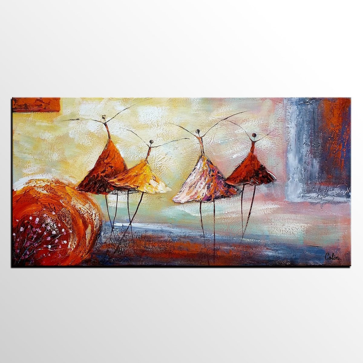 Modern Art Painting, Ballet Dancer Painting, Contemporary Wall Art, Abstract Art, Art for Sale-Silvia Home Craft