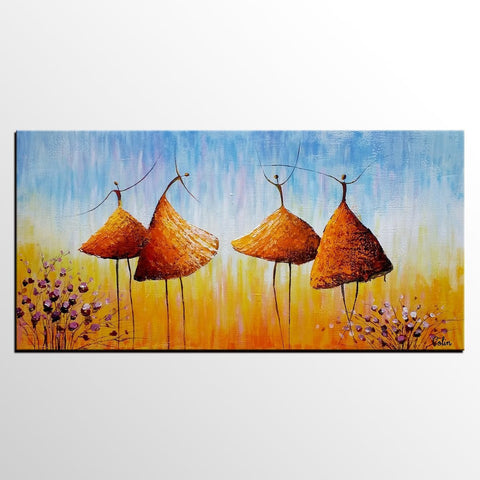 Modern Art, Ballet Dancer Painting, Abstract Art, Contemporary Artwork, Art for Sale, Abstract Painting-Silvia Home Craft