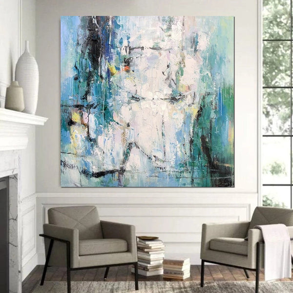 Large Paintings for Living Room, Hand Painted Acrylic Painting, Bedroom Wall Painting, Modern Contemporary Art, Modern Paintings for Dining Room-Silvia Home Craft