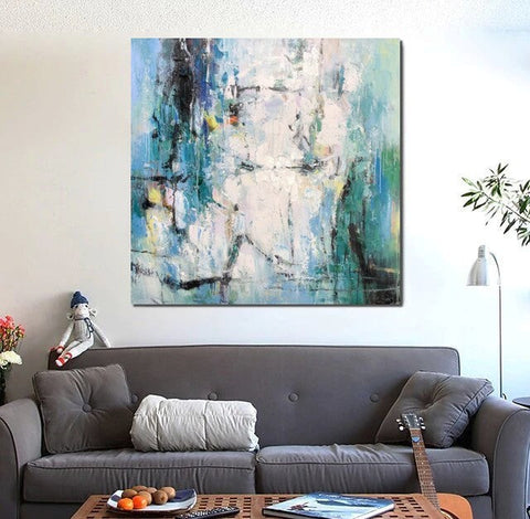 Large Paintings for Living Room, Hand Painted Acrylic Painting, Bedroom Wall Painting, Modern Contemporary Art, Modern Paintings for Dining Room-Silvia Home Craft