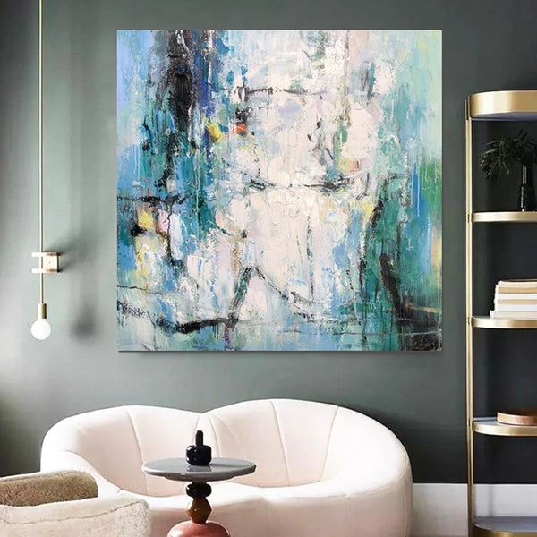 Large Paintings for Living Room, Hand Painted Acrylic Painting, Bedroom Wall Painting, Modern Contemporary Art, Modern Paintings for Dining Room-Silvia Home Craft