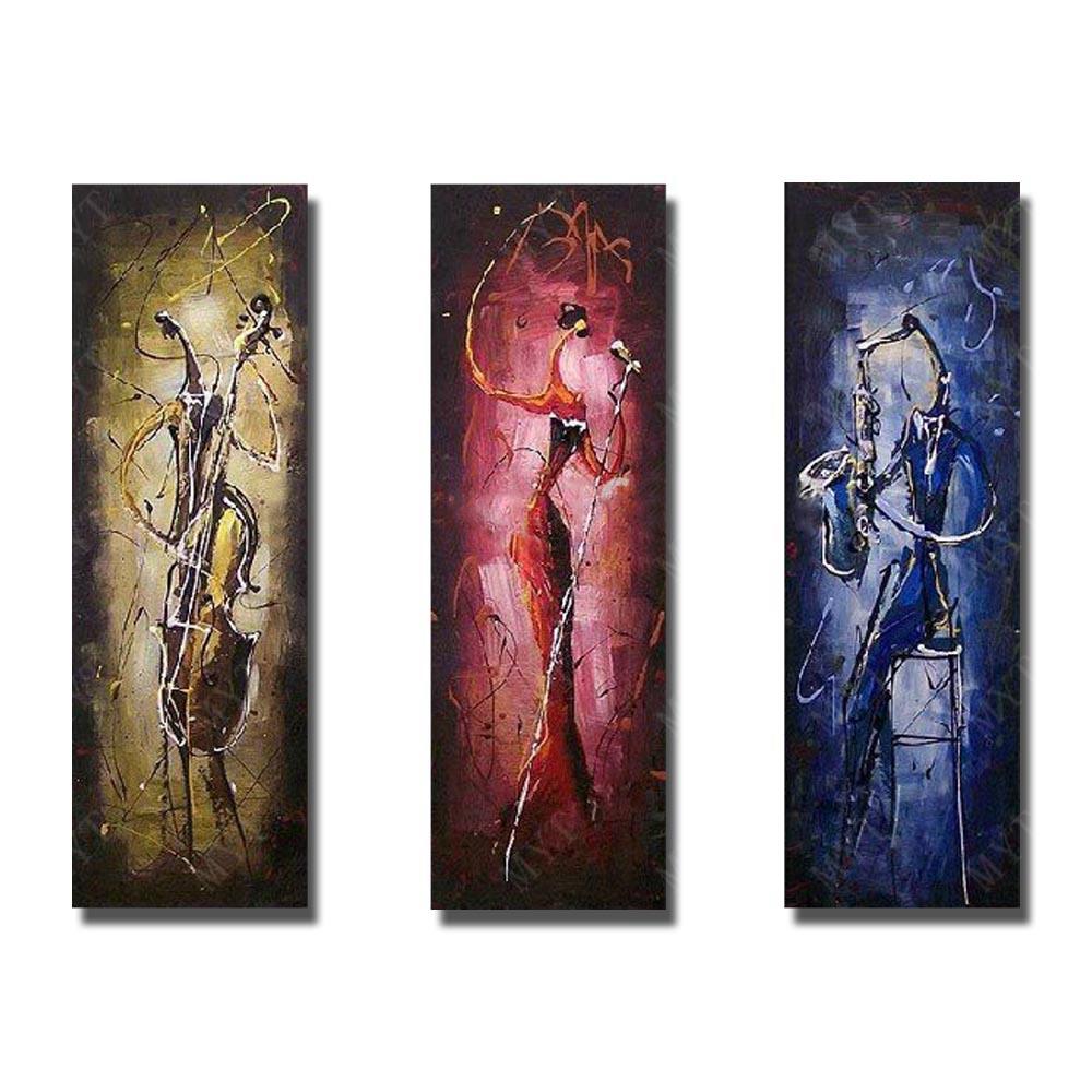 Cellist, Singer, Saxophone Player, Musical Instrument Player Painting, Bedroom Abstract Painting-Silvia Home Craft