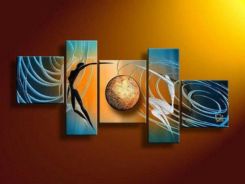 Abstract Art of Love, Living Room Acrylic Paintings, Love Abstract Painting, Living Room Wall Art Paintings, Multiple Canvas Paintings-Silvia Home Craft