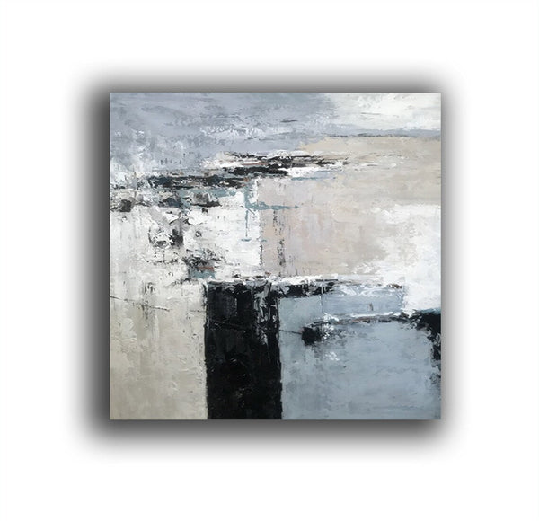 Simple Acrylic Paintings, Modern Wall Art Paintings for Living Room, Dining Room Acrylic Paintings, Heavy Texture Canvas Art, Buy Art Online-Silvia Home Craft