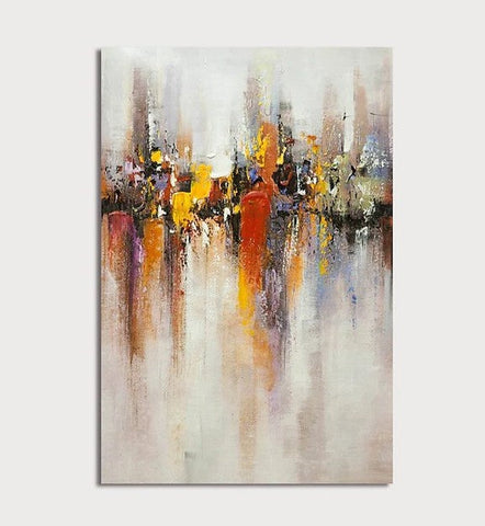 Modern Contemporary Paintings, Simple Modern Art, Heavy Texture Painting, Palette Knife Painting, Acrylic Painting on Canvas-Silvia Home Craft