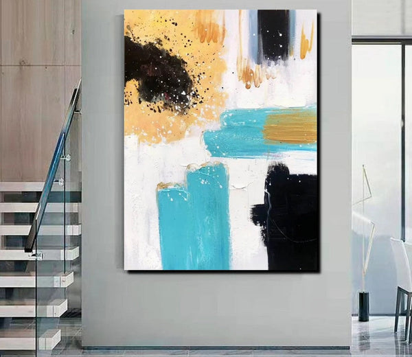 Bedroom Wall Art Paintings, Acylic Abstract Paintings, Large Painting on Canvas, Buy Abstract Painting Online, Simple Modern Art-Silvia Home Craft