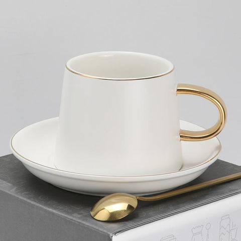 Handmade Coffee Cup and Saucer, White Coffee Mug, Blue, Green, Ceramic Cup, Beautiful Coffee Cup and Saucer Set-Silvia Home Craft