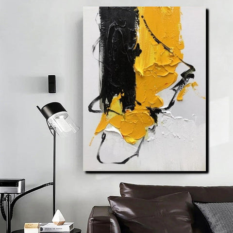 Acrylic Paintings Behind Sofa, Abstract Paintings for Bedroom, Palette Knife Canvas Art, Contemporary Canvas Wall Art, Buy Paintings Online-Silvia Home Craft