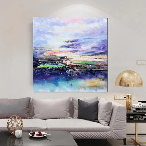 Modern Paintings for Bedroom, Acrylic Paintings for Living Room, Simple Painting Ideas for Living Room, Large Wall Art Ideas for Dining Room, Acrylic Painting on Canvas-Silvia Home Craft
