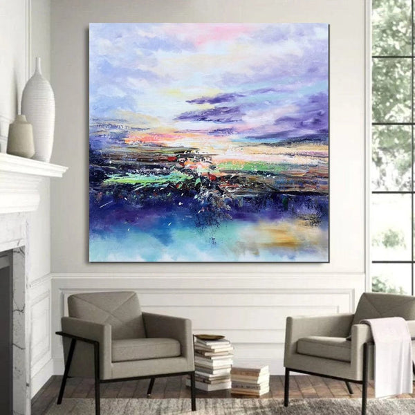 Modern Paintings for Bedroom, Acrylic Paintings for Living Room, Simple Painting Ideas for Living Room, Large Wall Art Ideas for Dining Room, Acrylic Painting on Canvas-Silvia Home Craft