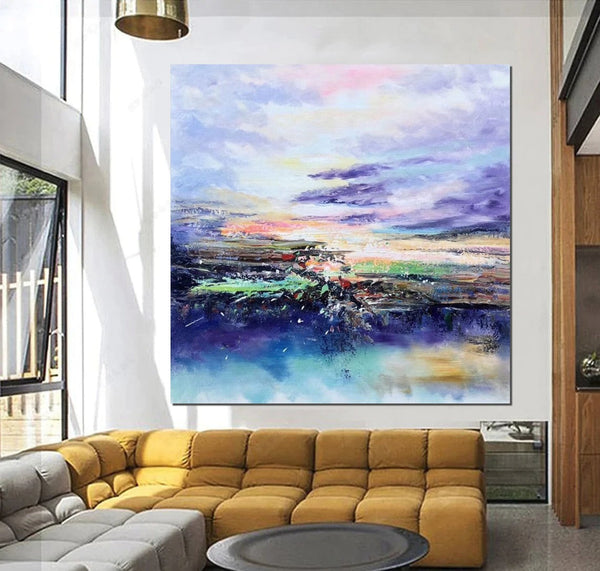 Modern Paintings for Bedroom, Acrylic Paintings for Living Room, Simple Painting Ideas for Living Room, Large Wall Art Ideas for Dining Room, Acrylic Painting on Canvas-Silvia Home Craft