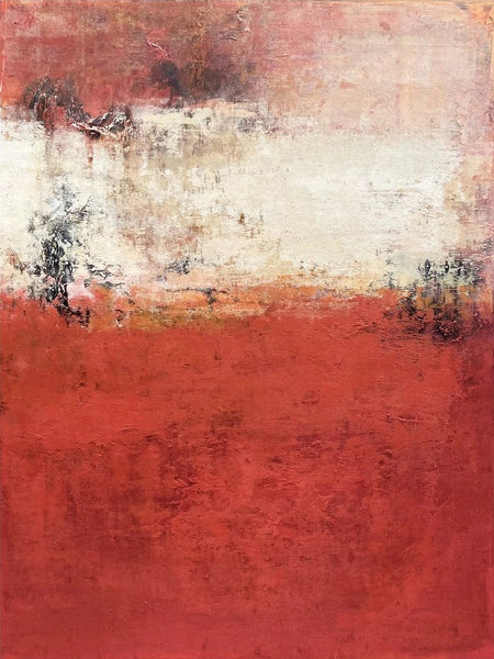 Canvas Painting for Living Room, Huge Contemporary Abstract Artwork, Red Abstract Painting Ideas for Interior Design, Modern Wall Art Painting-Silvia Home Craft