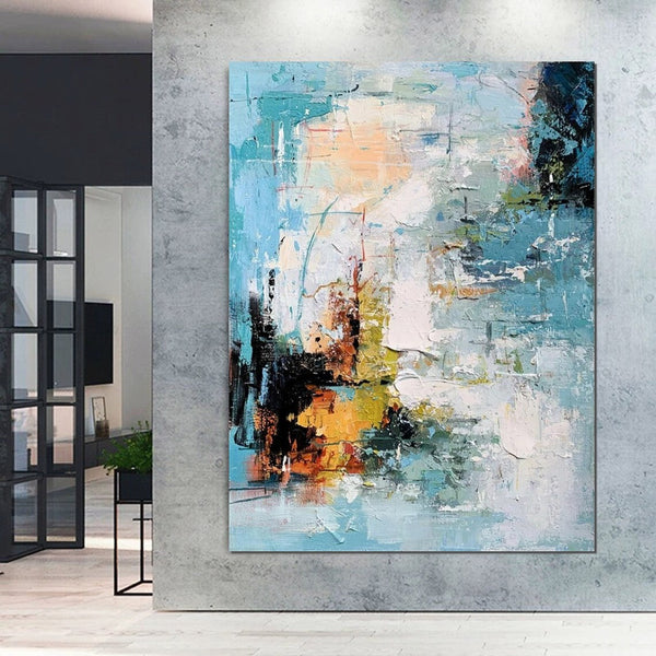 Extra Large Acrylic Painting, Modern Contemporary Abstract Artwork, Simple Modern Art, Living Room Wall Art Painting, Palette Knife Paintings-Silvia Home Craft